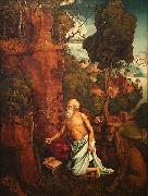 unknow artist The Penitent St Jerome in a landscape painting